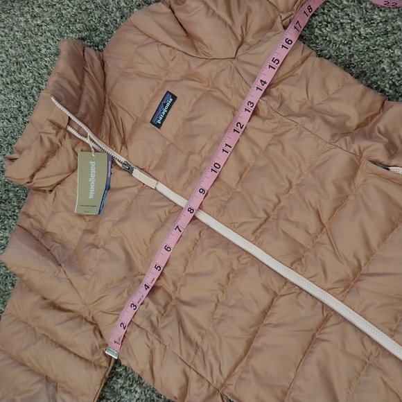 Girls Anthos Pink Down Sweater - Picture 7 of 14